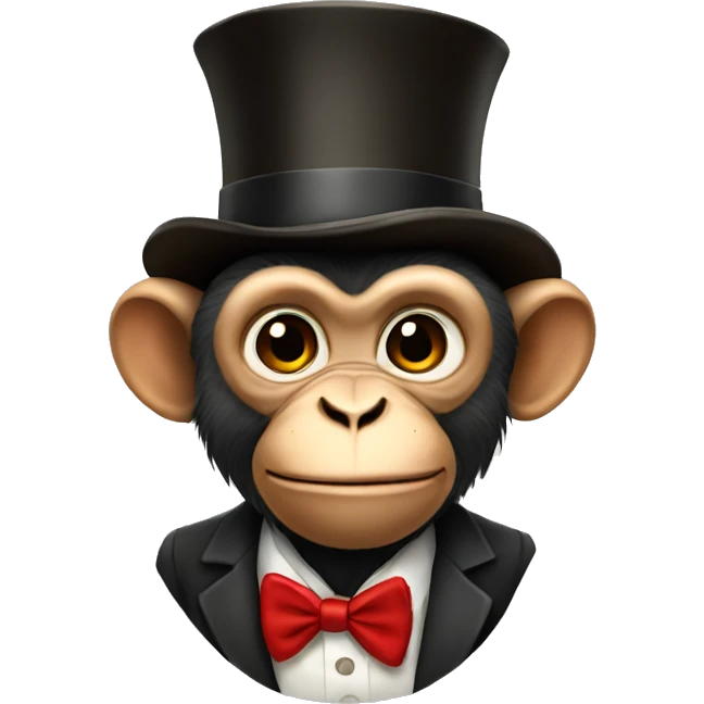 monkey with tophat emoji