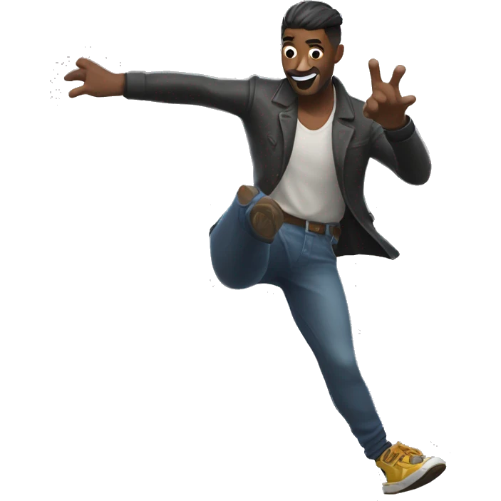 Man doing the Fortnite L dance emoji