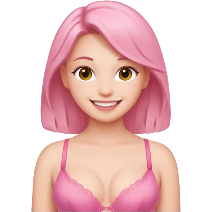 Pink bra girl emoji