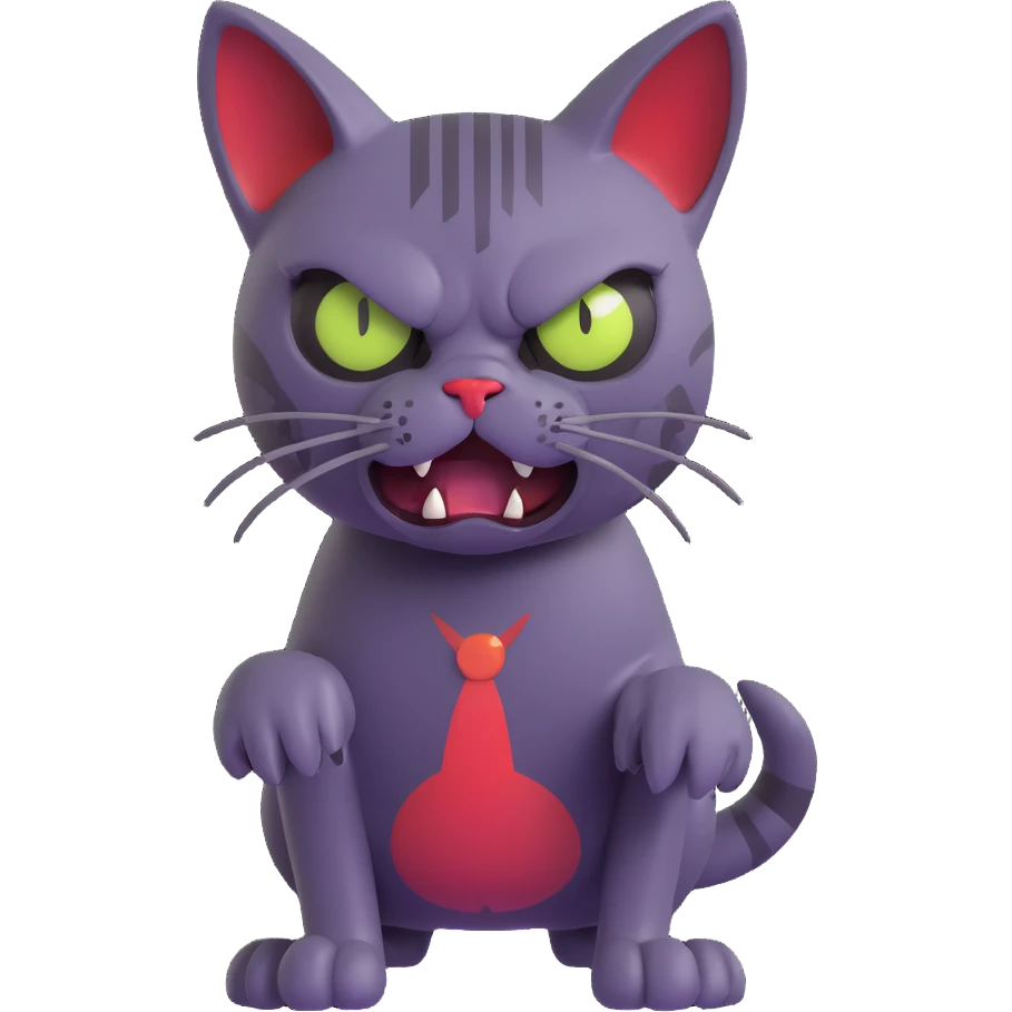 Zombie cat Angry emoji