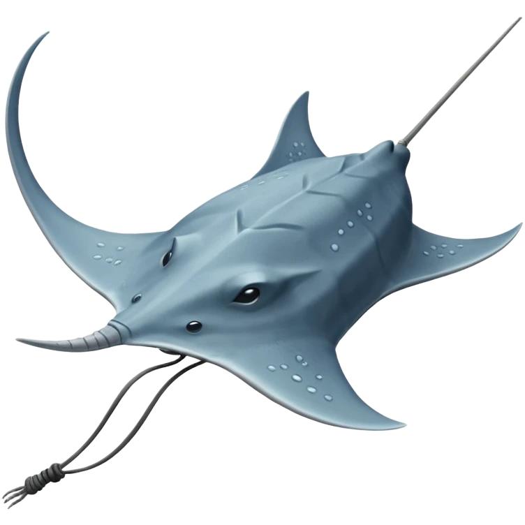 Stingray – Flat ray with long whip tail emoji