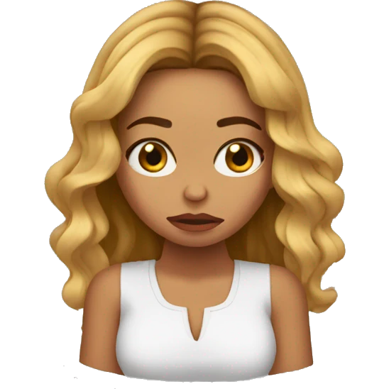 Beyoncé crying, upset emoji