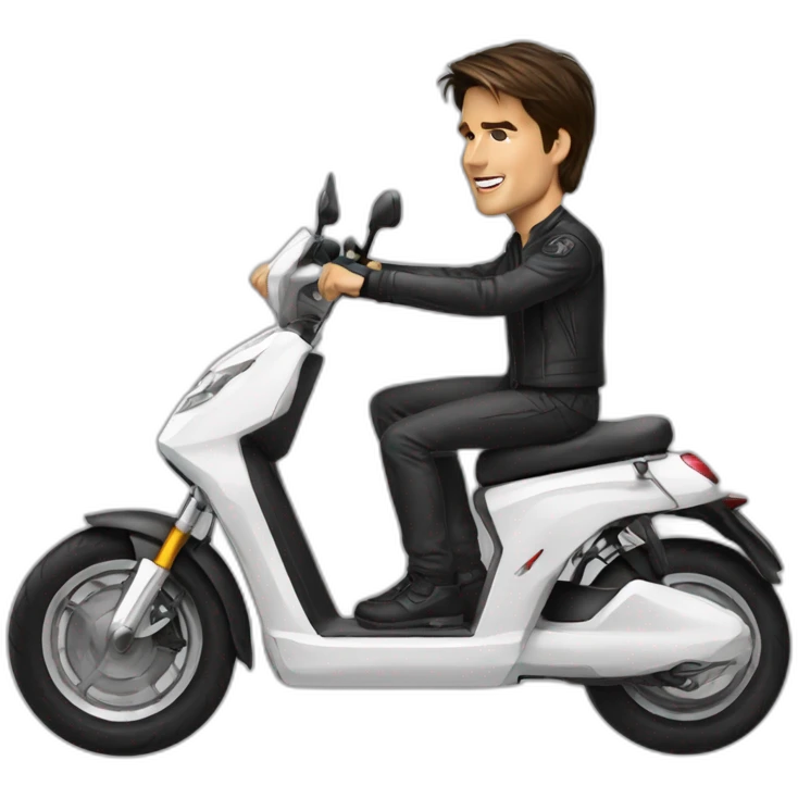 Tom Cruise on electric scooter rob emoji