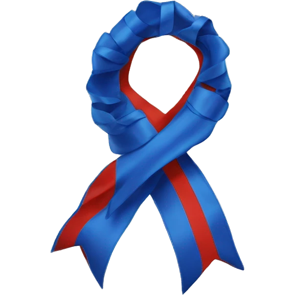 Blue ribbon emoji