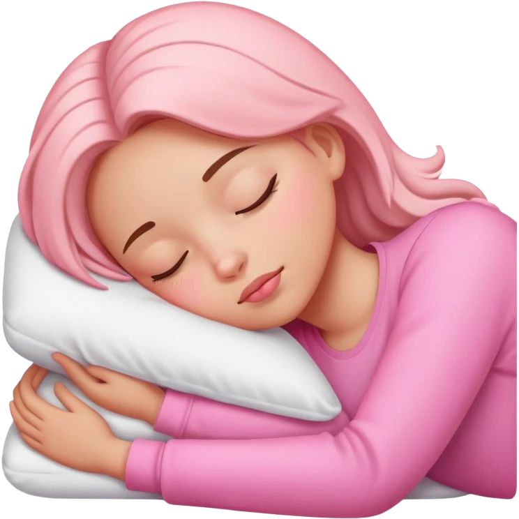 Girl sleep pink emoji
