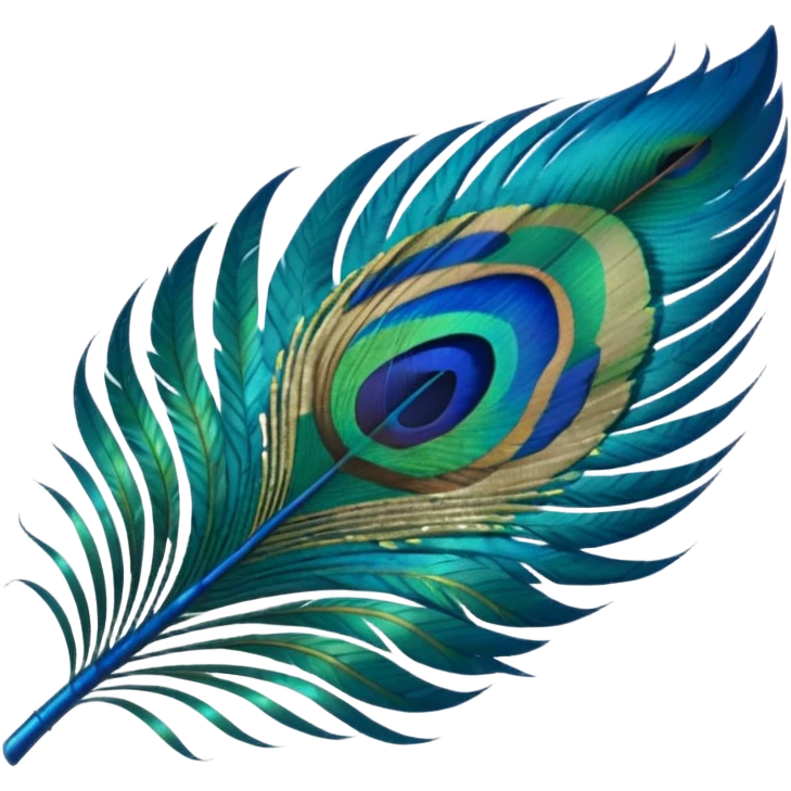 Emoji of peacock feather emoji