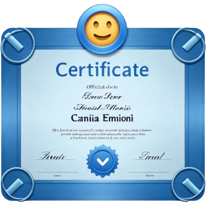 Sertificado azul emoji