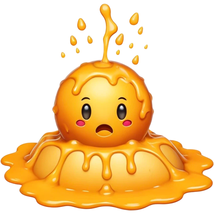 Melting cheese ball emoji