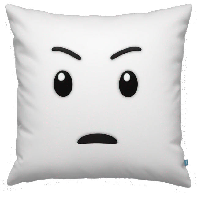 Xmas pillow no face emoji