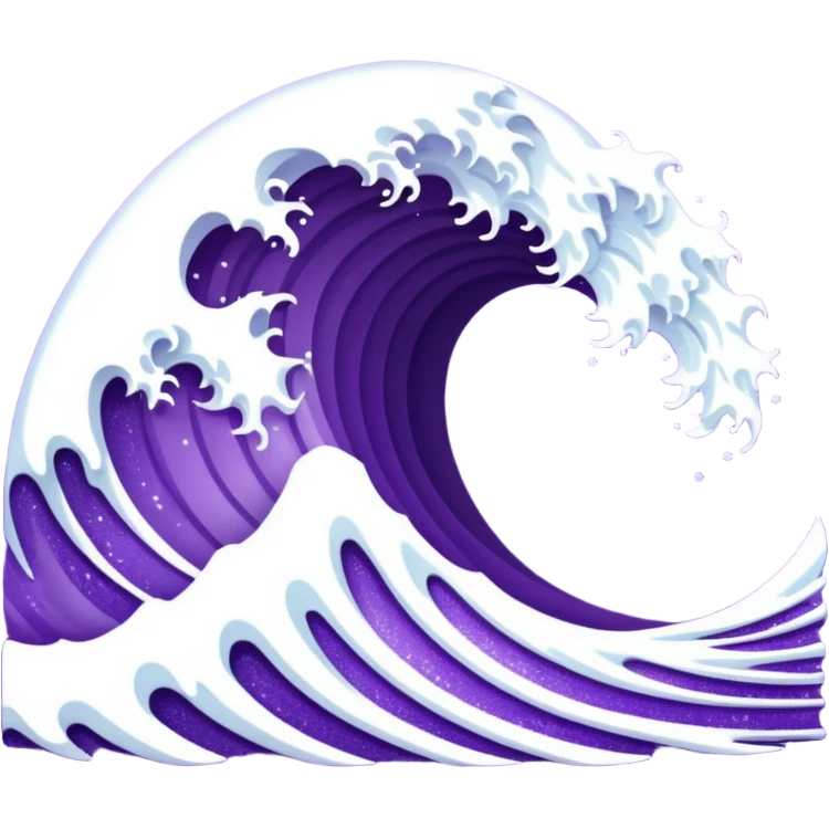 glitter purple cian wave ocean emoji