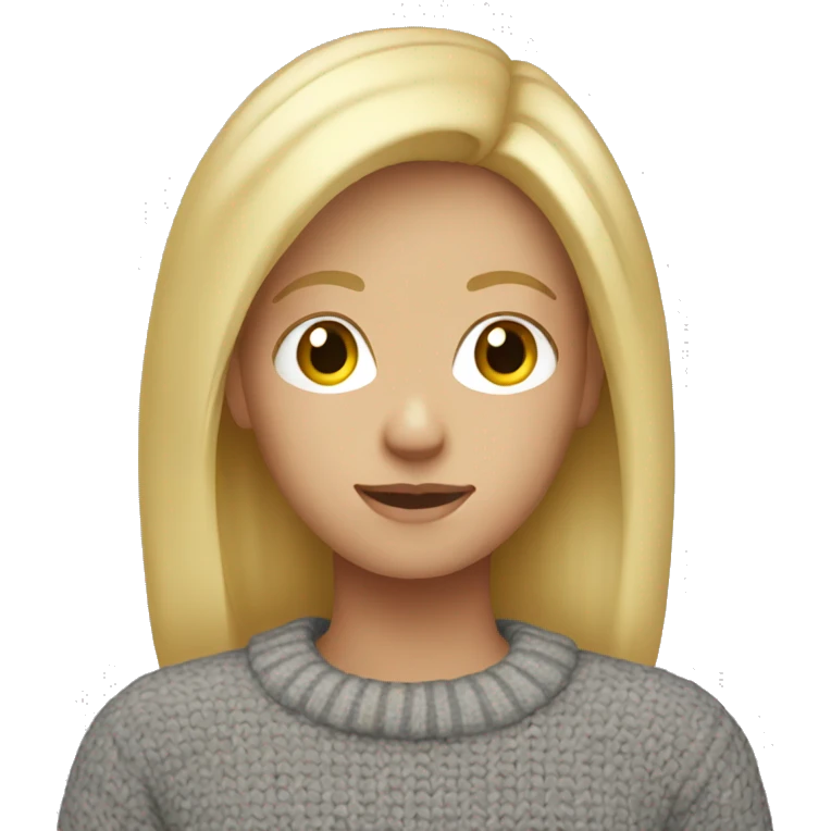 Person Blonde whith a grey jumper emoji