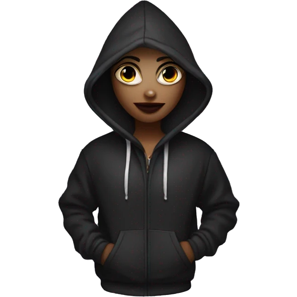 vamp in stylish oversize hoodie  emoji
