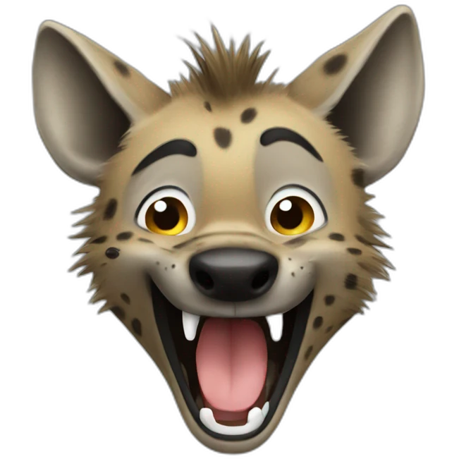 Hyena laugh emoji