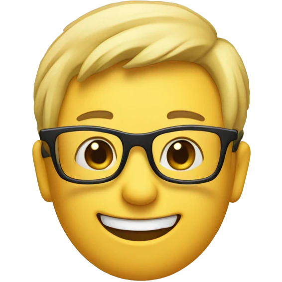 smiling emoji with glasses on and hands joined up emoji
