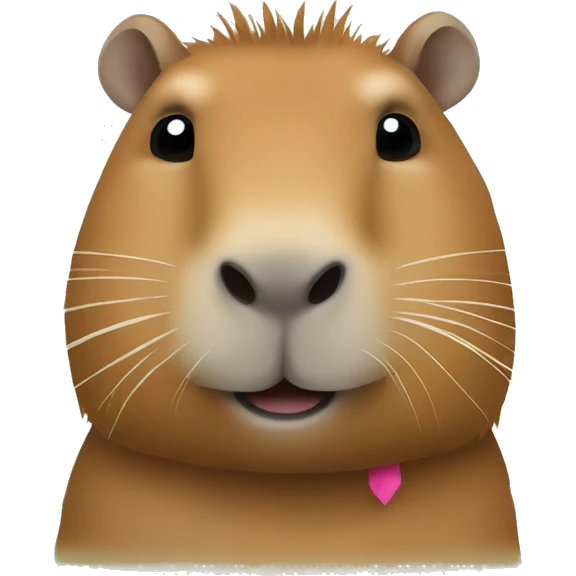 Capybara with bow emoji