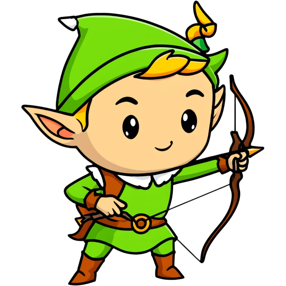 Elf archer with pointy ears and bow emoji