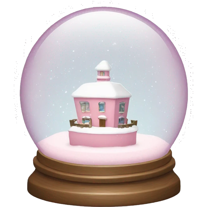 Light Pink snow globe emoji