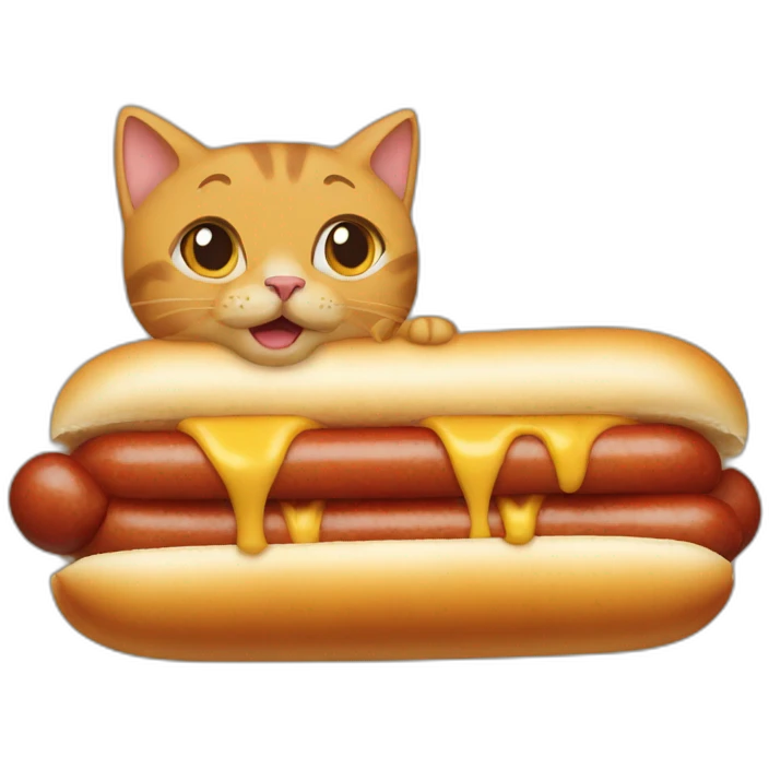 cat hotdog emoji
