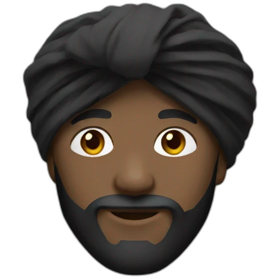 Emoji black turban emoji