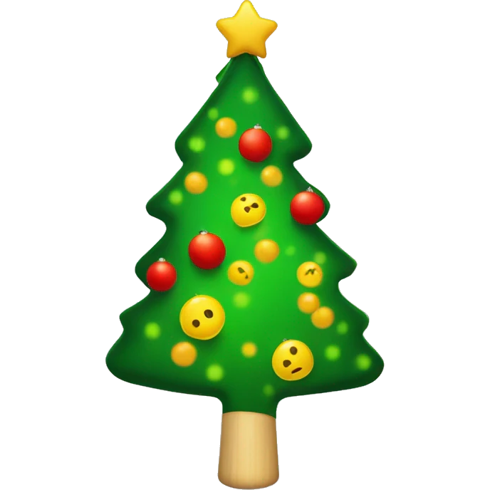 Pickleball Christmas tree  emoji