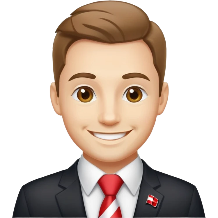 tie man polish flag emoji