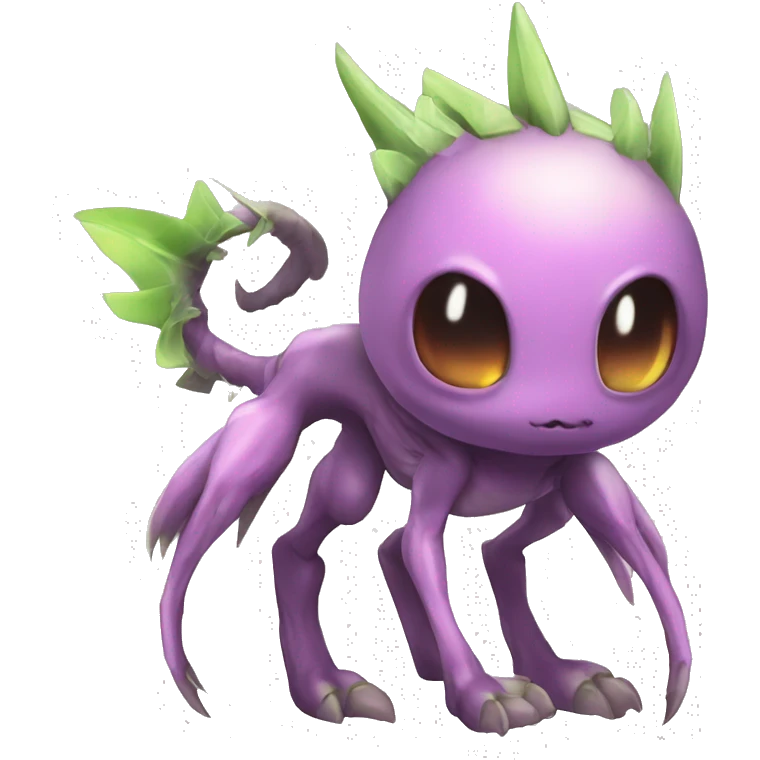 cute cool edgy eldritch alien punk Digimon-Fakemon-animal full body emoji