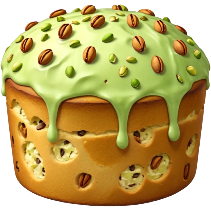 pistacchio panettone con glassa al pistacchio  emoji