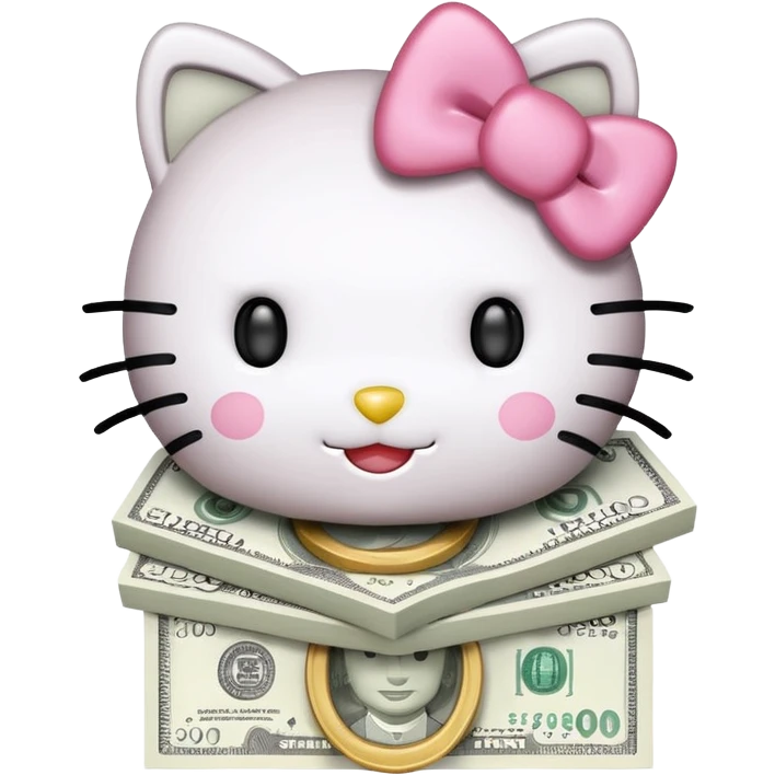 Money hello kitty emoji