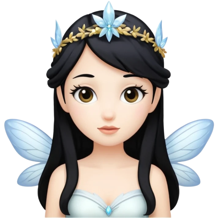 White fairy with black hair emoji