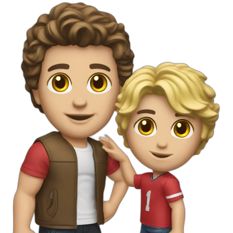 Ryan Goselin playing with Ken Doll emoji