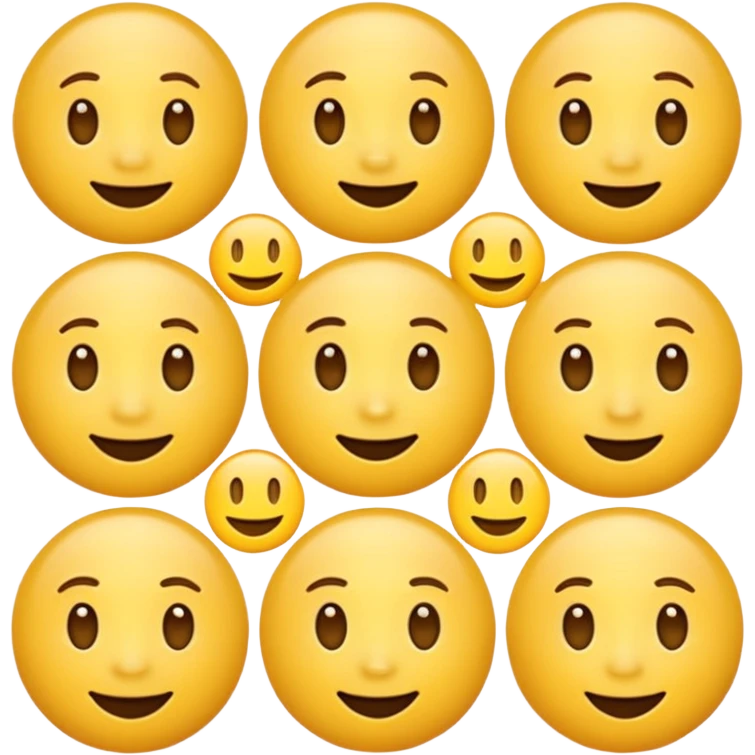 normal yellow emoji, but super defined emoji
