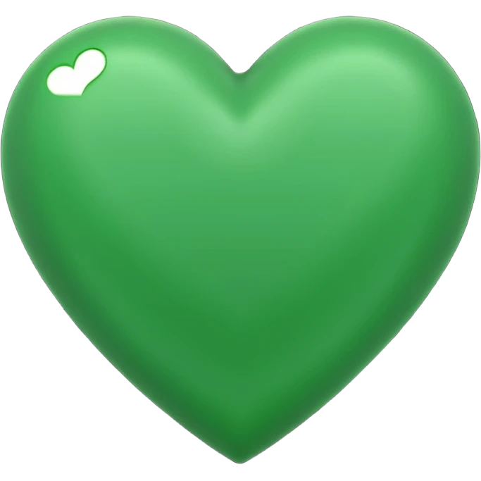 green heart darkish 1 no extra hearts no hole emoji