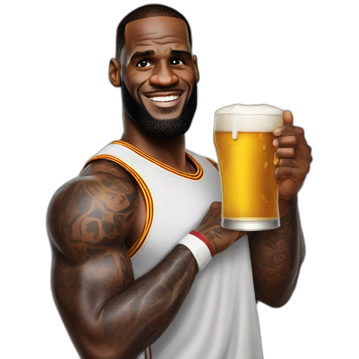 Lebron-james-drinking-beer emoji