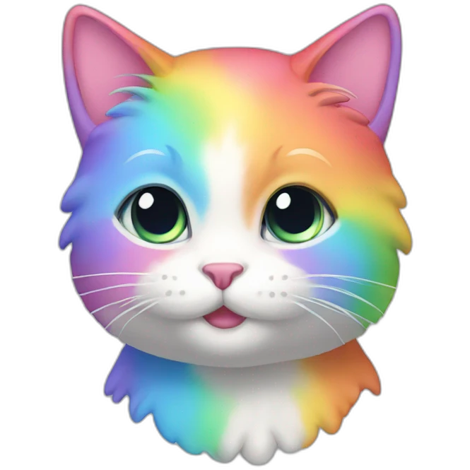 Rainbow cat emoji