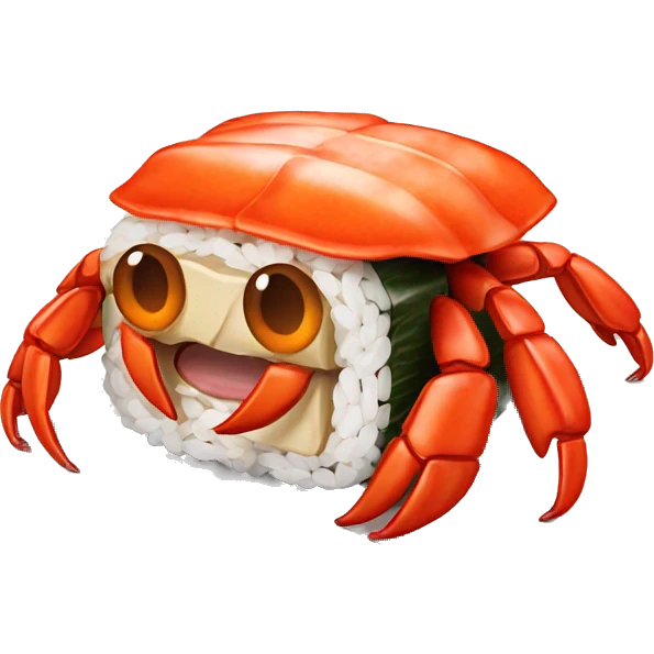 Spicy crab sushi emoji