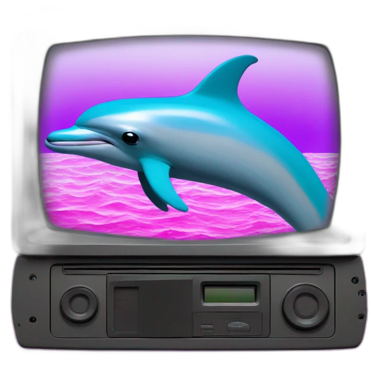 vhs eccojam vaporwave dolphin emoji