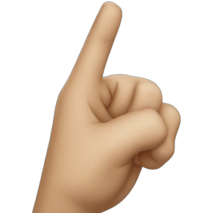 point finger down emoji
