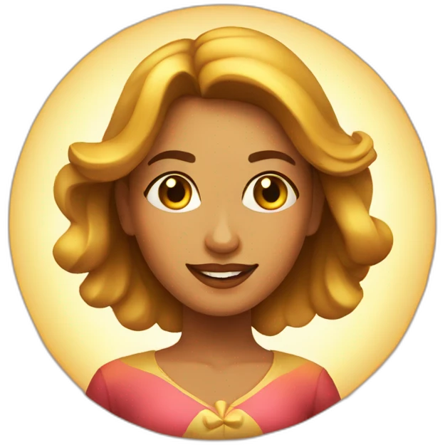 Mujer bella iluminada por el sol emoji