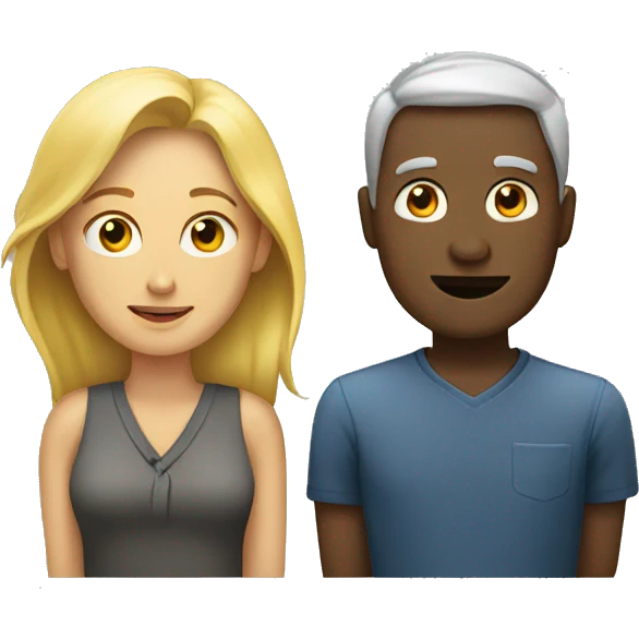 man and woman with an idea emoji