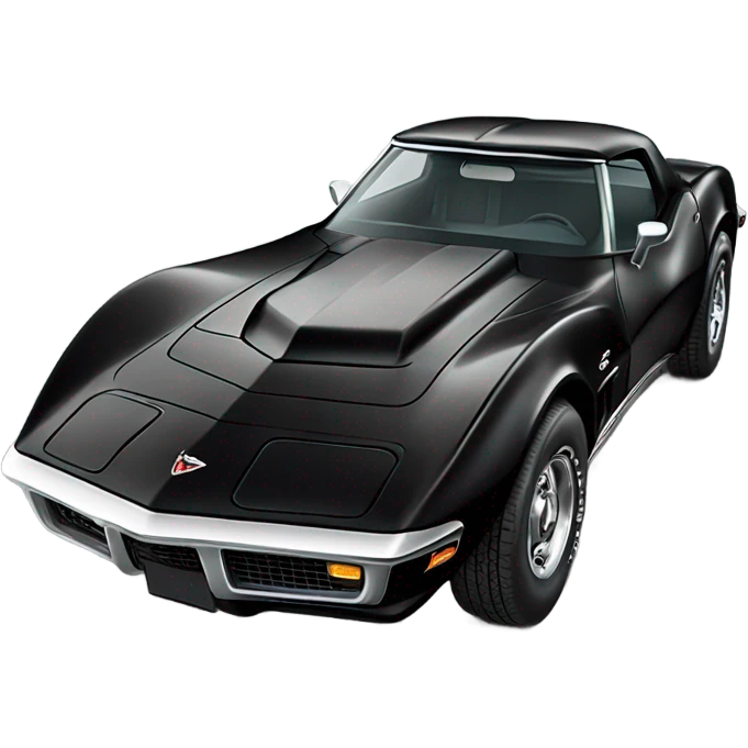 1972 black corvette  emoji