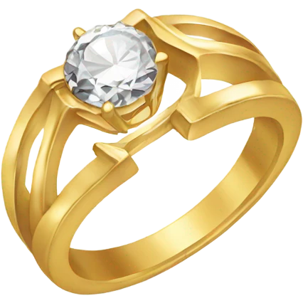 Gold engagement ring  emoji