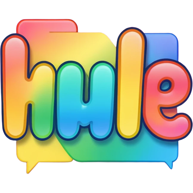 A sign that says "HYPE" in rainbow writing  emoji