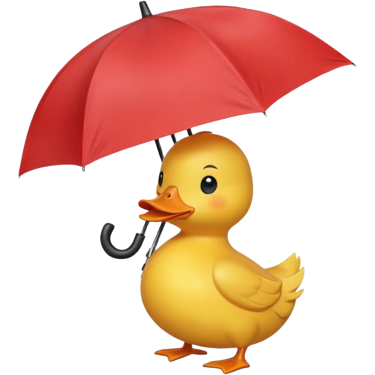 duck with umbrella emoji