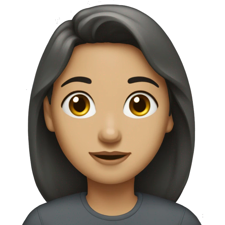 Девушка с темными длиными волосами  emoji