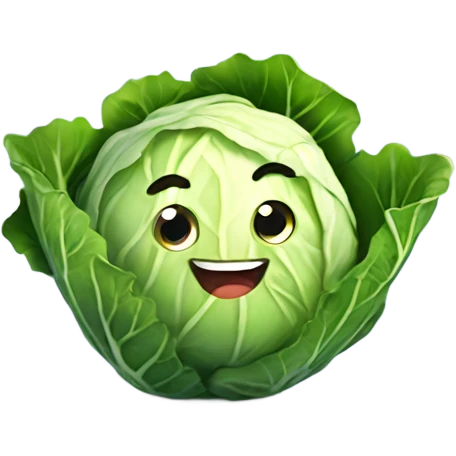 special cabbage smiling emoji