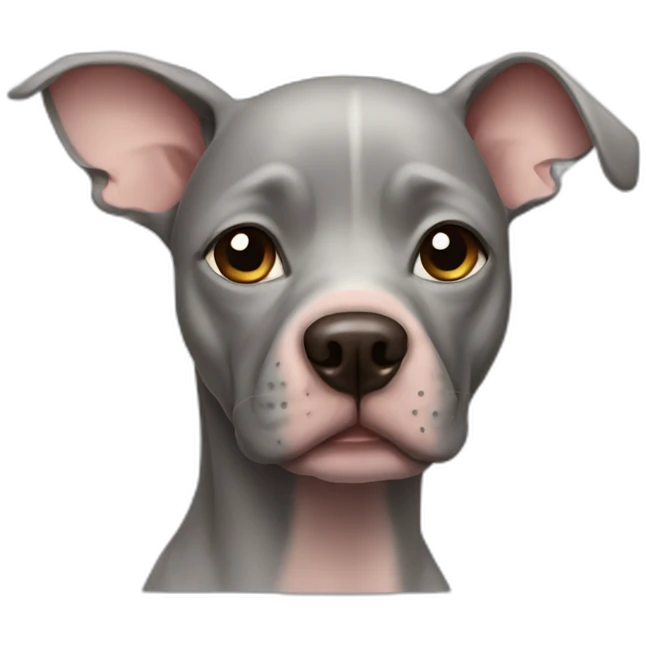 a hairless dog emoji