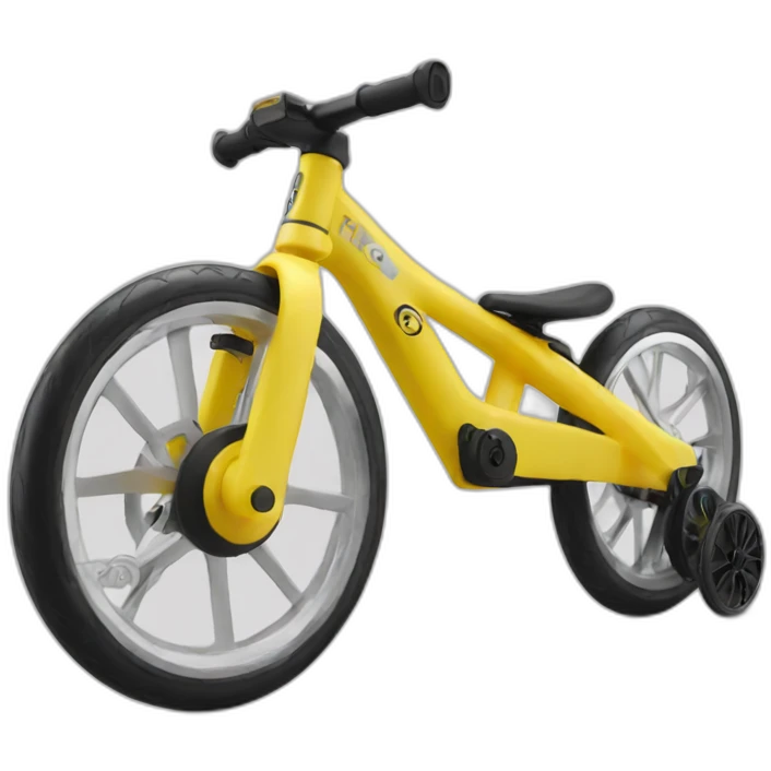 Yellow Strider toddler push bike emoji