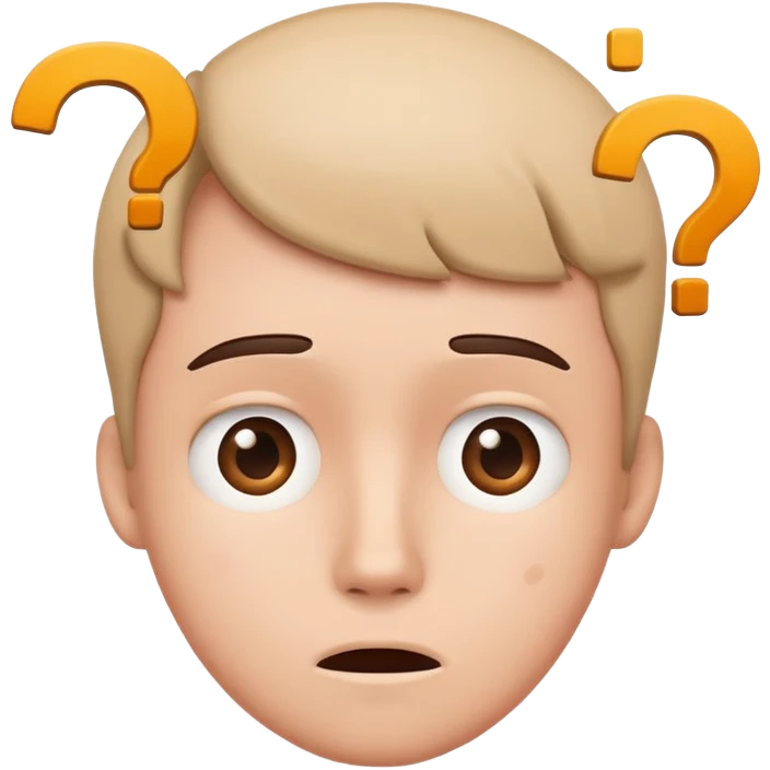 A confused face with question marks around the head emoji