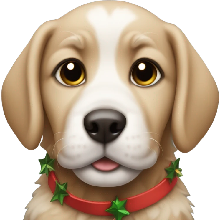 Christmas puppy emoji