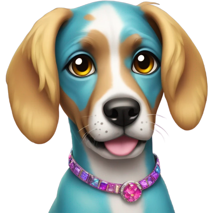 dog with makeup emoji